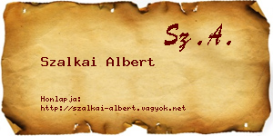 Szalkai Albert névjegykártya