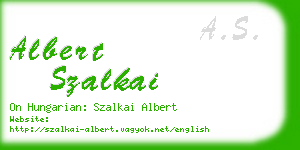 albert szalkai business card